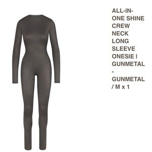 Skims Onesie/Bodysuit in Gunmetal Gray NWT Size Medium